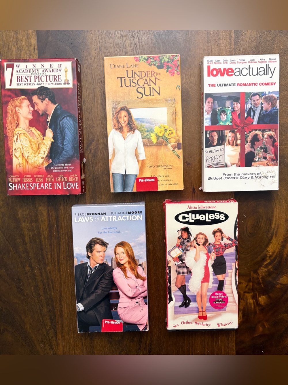 VHS Video Cassette Tapes ROM COM Lot of 5 Movies UNTESTED